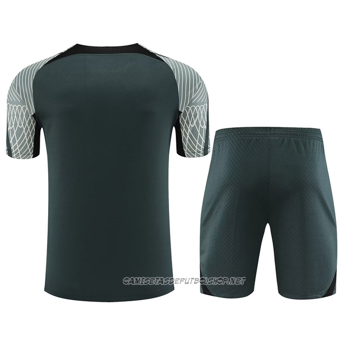 Chandal del Barcelona 23-24 Manga Corta Verde - Pantalon Corto